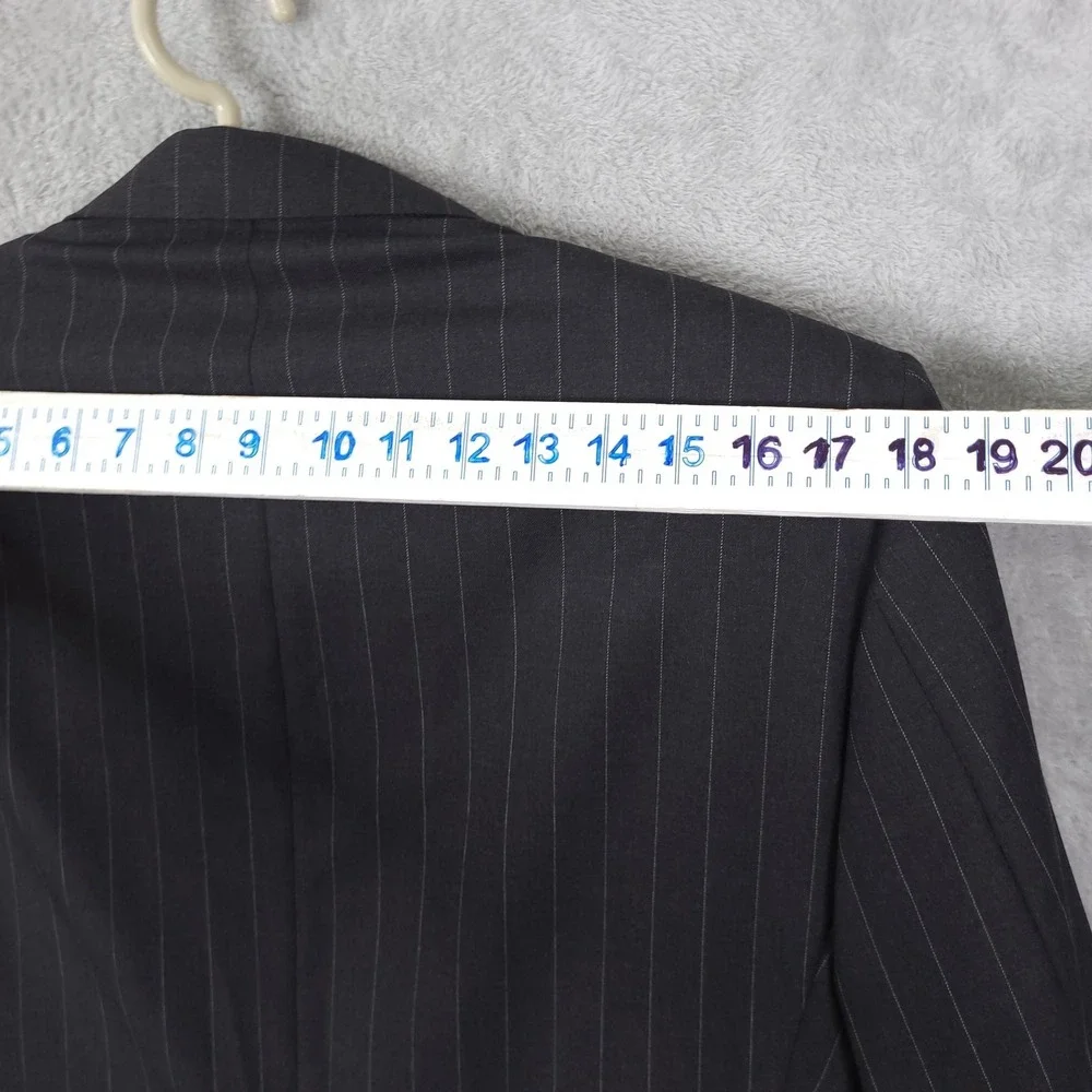 Hickey Freeman Blazer Mens 38R Gray Pinstripe Wool Loro Piana Super 120s USA